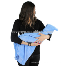 Adorável Urso Azul Com Capuz Toalha De Banho Para Meninos e Meninas, Plush Ultra Macio e Confortável para o bebê ou criança, Roupão Da Criança